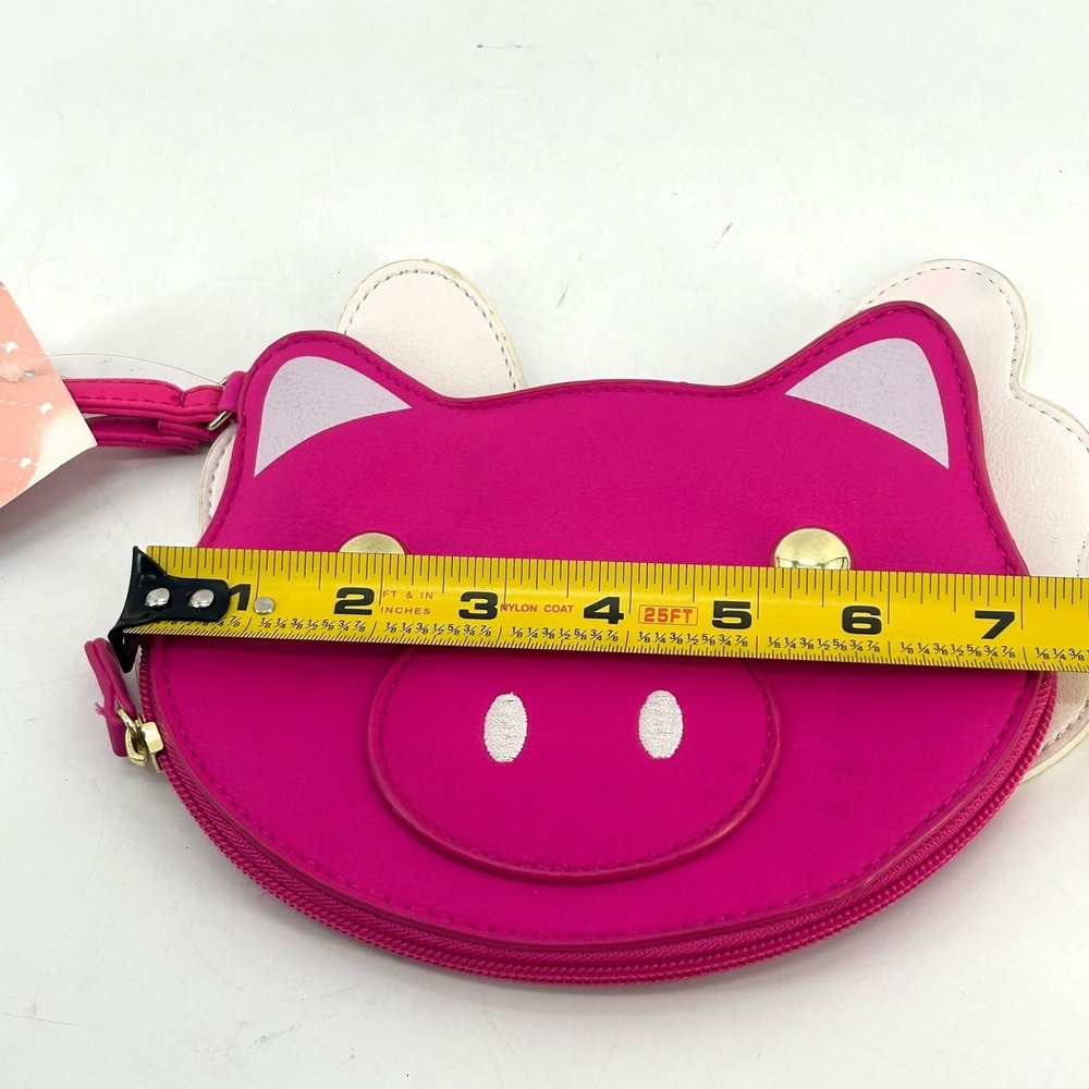 Luv Betsey by Betsey Johnson Flying Pig Coin Purse Wristlet Fuchsia LBKIIT3D NWT - Picture 2 of 7